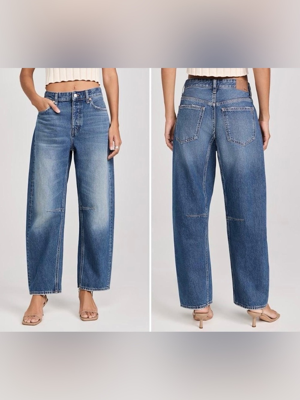 Madewell Straight Leg Jeans in Medium Blue Wash